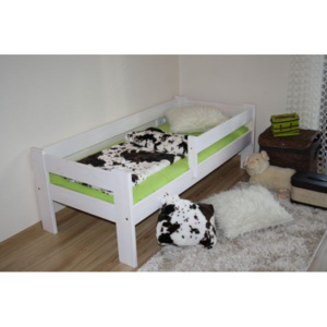 Dětská postel KRYS bez roštu, 70x180cm, bílá - VÝPRODEJ Č. 649 - bílá barva