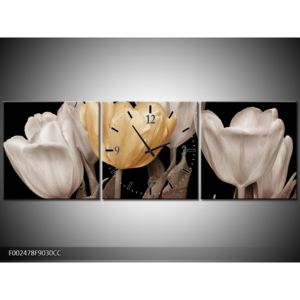 Obraz tulipánů - béžová černobíla (F002478F9030CC)