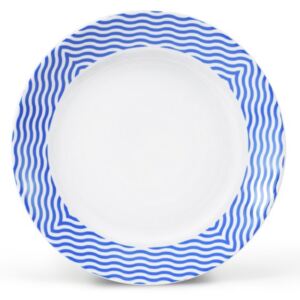 Porcelánový talíř mělký, 26 cm, český porcelán, Leander, BeFree, modrá