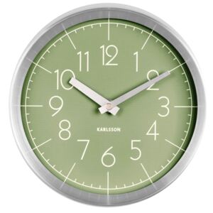 Nástěnné hodiny Ground metal green 22 cm zelené - Karlsson