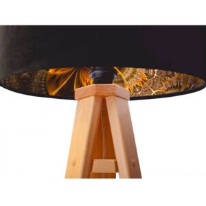 Dřevěná stojací lampa CLASSIC VINTAGE, 1xE27, 60W, hnědá, černá