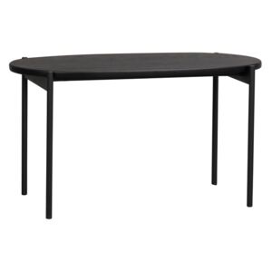 Černý dubový konferenční stolek Rowico Kirun, 80 cm