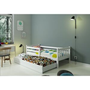 Dětská postel CARINO 2 + matrace + rošt ZDARMA, 190x80, bílý