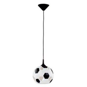 Dětské závěsné osvětlení fotbalový míč ELTON, 1xE27, 60W, černé