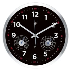 AURIOL® Nástěnné hodiny (stříbrná/černá)