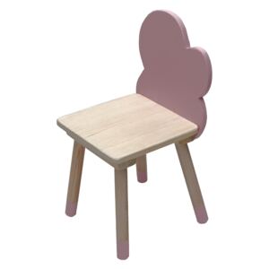 Elisdesign VÝPRODEJ Dětská židlička mráček barva: bílá (průhledný lak plus bílá barva)
