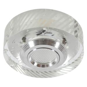 Stropní moderní podhledové LED osvětlení THEODORA, 3W, teplá bílá, 10cm, kulaté, čiré