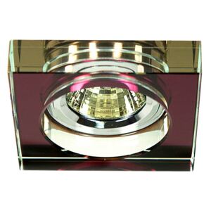 Stropní moderní podhledové osvětlení AGATHA, 1xMR16, 50W, 9x9cm, hranaté, fialové