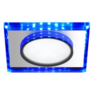 LED stropní zápustné osvětlení FALLI, 8W, studená bílá, 11x11cm, hranaté, modré