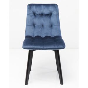 KARE DESIGN Modrá čalouněná jídelní židle Moritz