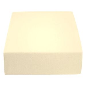 Jersey prostěradlo krémové 180x200 cm Gramáž (hustota vlákna): Lux (190 g/m2)