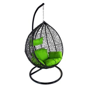 Závěsné relaxační křeslo TARA - zelený sedák