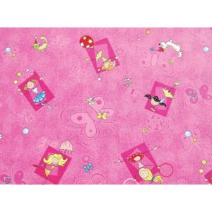 SPOLTEX Dětský koberec HAPPY 447 BARVA: Růžová, ŠÍŘKA: 4 m
