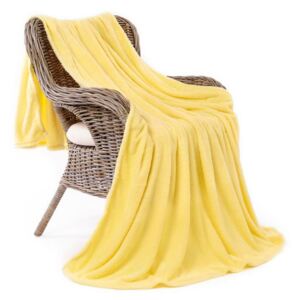 Škodák Kvalitní deka z mikrovlákna - Světle žlutá - 150 x 200 cm