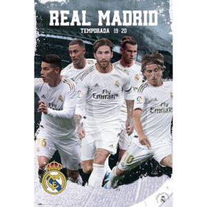 Plakát, Obraz - Real Madrid 2019/2020 - Team Action, (61 x 91.5 cm)