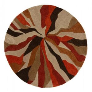 Hans Home | Ručně všívaný kusový koberec Infinite Splinter Orange kruh