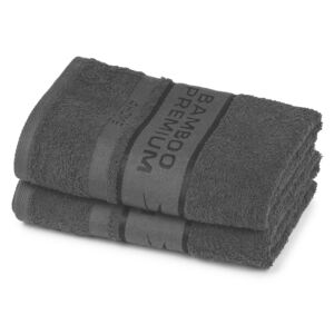 Bamboo Premium ručník černá, 50 x 100 cm, sada 2 ks