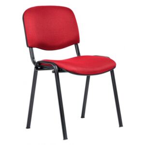 Konferenční židle iso n - červená, kostra černá