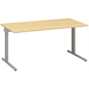 Psací stůl alfa 305 - 160 cm, dub vicenza/stříbrný