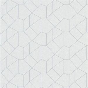 Vliesové tapety IMPOL Carat 2 10062-31, rozměr 10,05 m x 0,53 m, geometrický vzor bílý s šedými konturami, ERISMANN