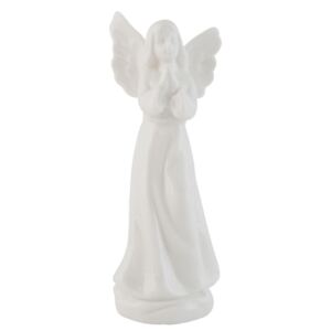 Bílá porcelánová postava Anděl - 7*5*15 cm