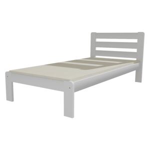Dřevěná postel VMK 1A 90x200 borovice masiv - bílá