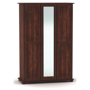 Třídveřová šatní skříň v klasickém moderním stylu se zrcadlem vyrobená z masivu MV155