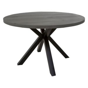 Designový jídelní stůl Madie tmavé šedý kulatý 120cm