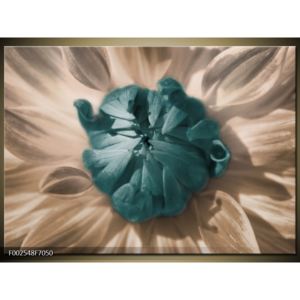 Obraz rozkvétajícího tyrkysového květu (F002548F7050)