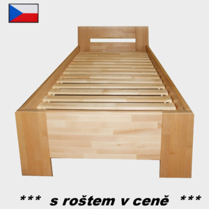 Vančat CZ postel Lukáš - masiv buk 4cm