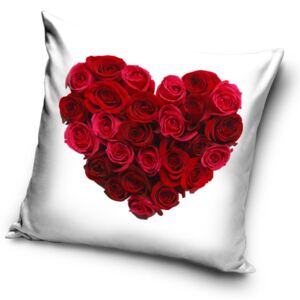 Dekorační polštářek Srdce z růží