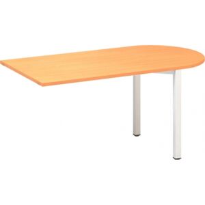 Přídavný stůl alfa 200 - 150 x 80 cm, buk bavaria/bílý