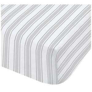 Šedo-bílé bavlněné povlečení Bianca Check And Stripe, 135 x 190 cm