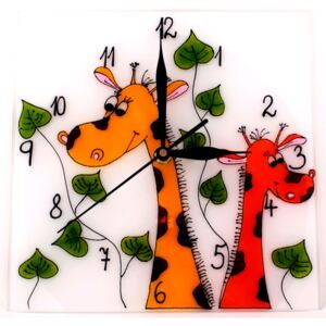 Nástěnné hodiny malované - žirafy