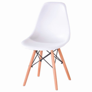 Jídelní židle s ergonomickým tvarem F501 bílá