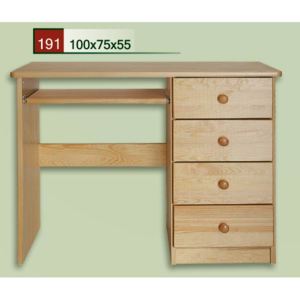Dřevěný psací stůl CLASSIC 191 z masivu borovice