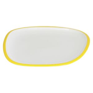 Bílo žlutý porcelánový talíř LaForma Odalin
