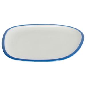 Bílo modrý porcelánový dezertní talíř LaForma Odalin