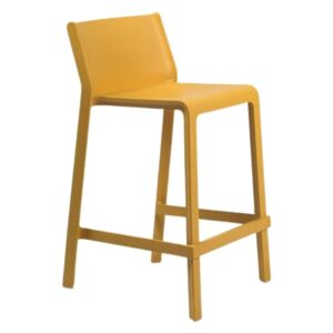 NARDI Hořčicově žlutá plastová barová židle Trill 65 cm