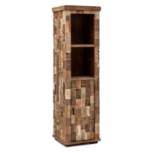 Vysoká skříňka do koupelny z recyklovaného dřeva Theba