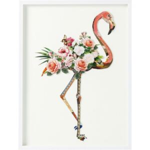 KARE DESIGN Obraz s rámem Art Flamingo 100×75 cm
