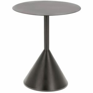 Černý kovový odkládací stolek LaForma Yinan Ø 48 cm