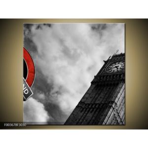 Obraz černobílého Big Ben (F003678F3030)