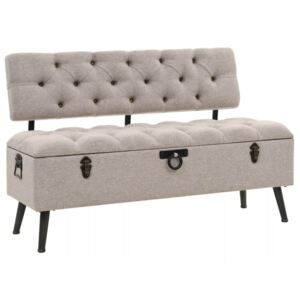 Úložná lavice s opěradlem textil | 121x53x78 cm
