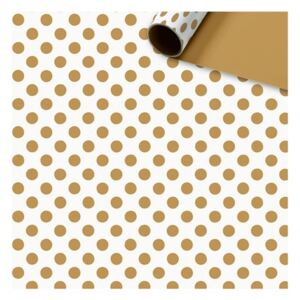 Balicí papír role zlaté puntíky