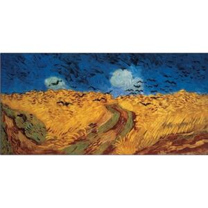 Obraz, Reprodukce - Havrani nad obilným polem, 1890, Vincent van Gogh, (30 x 24 cm)