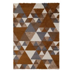 Flair Rugs koberce Kusový koberec Dakari Nuru Ginger/Cream/Grey - 80x150 cm