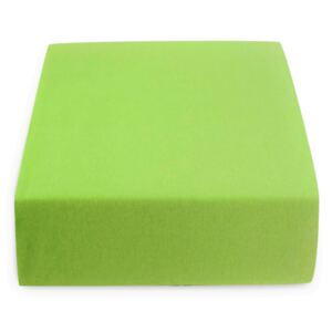 Jersey prostěradlo zelené 90x200 cm Gramáž (hustota vlákna): Lux (190 g/m2)