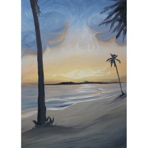Ručně malovaný obraz Misha Fryč - Nightfall by the Sea