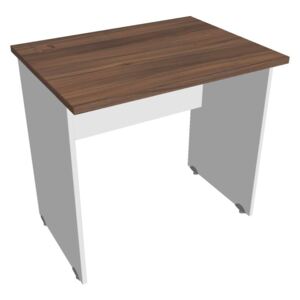 Stůl pracovní rovný 80 cm - Hobis Gate GE 800 Dekor stolové desky: ořech, Dekor lamino podnože: bílá